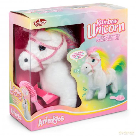 Tobar Animigos Rainbow Unicorn Electronic Soft Toy