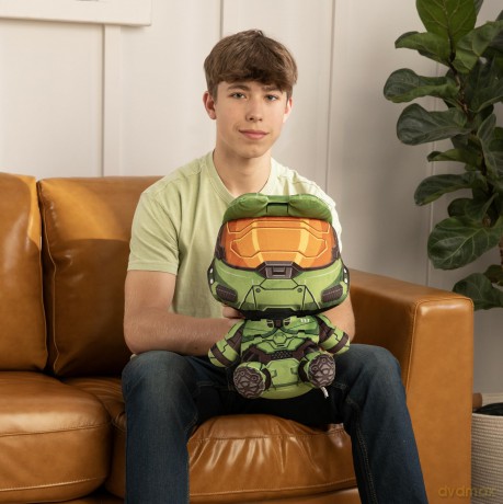 Tomy Plush - Mocchi Mocchi Halo Master Chief | Soft and Huggable Collectible Plush Toy | 15-Inch, Black