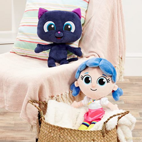 True and The Rainbow Kingdom Talking Musical Cuddly Plush Teddy - Bartleby Cute Soft Kitty Cat Toy for Children - Ages 3+