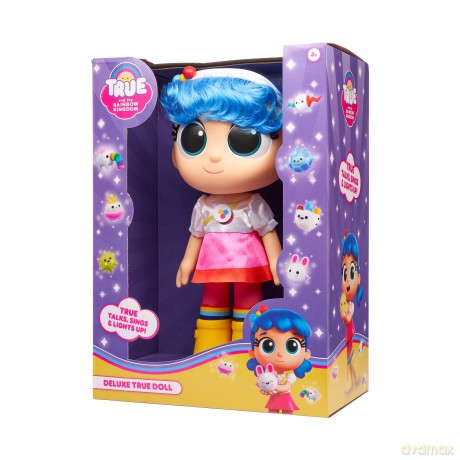 True and The Rainbow Kingdom Talking and Singing Doll with LED Lights and Sounds - True 30cm Cute Colourful Doll - Night Light Plush Cuddly Toy - Ages 3+