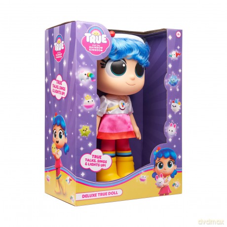 True and The Rainbow Kingdom Talking and Singing Doll with LED Lights and Sounds - True 30cm Cute Colourful Doll - Night Light Plush Cuddly Toy - Ages 3+