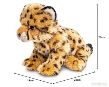 Uni-Toys - Cheetah cub, sitting - 22 cm (height) - plush wild animal - plush toy, cuddly toy
