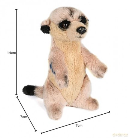 Uni-Toys - Meerkat - 14 cm (Height) - Plush Meerkat - Plush Toy, Cuddly Toy