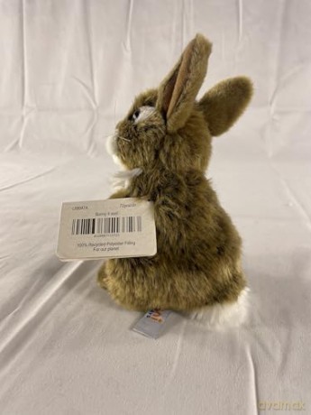 Uni-Toys - Rabbit, standing (brown) - 18 cm (height) - plush rabbit - plush toy, cuddly toy