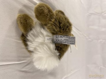 Uni-Toys - Rabbit, standing (brown) - 18 cm (height) - plush rabbit - plush toy, cuddly toy