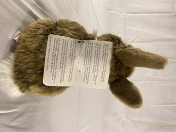 Uni-Toys - Rabbit, standing (brown) - 18 cm (height) - plush rabbit - plush toy, cuddly toy