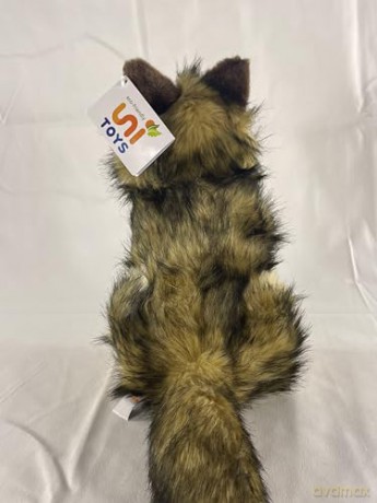 Uni-Toys - Wolf, sitting - 25 cm (height) - plush wolf, lupus - plush toy, cuddly toy