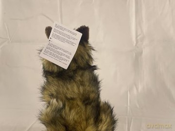 Uni-Toys - Wolf, sitting - 25 cm (height) - plush wolf, lupus - plush toy, cuddly toy