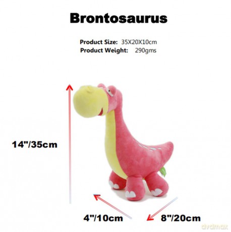 VACHICHI 35CM Cute Stuffed Animal Brontosaurus,Soft Toy Dinosaurs, Plush Toy Dinosaur, Kawaii Dino Plushies, Gifts for Birthday, Valentines Day Christmas, Pink Brontosaurus