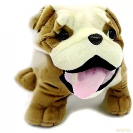 VACHICHI Lifelike Stuffed Animals English Bulldog Teddy Realistic Plush Soft Toy Animals Dog Puppy,30cm (English Bulldog)