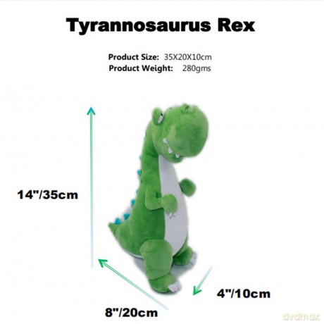 VACHICHI Soft Toy Dinosaur Trex 35cm, Plush Toy Dinosaur, Cute Stuffed Animal T-rex, Dino Plushie, Gifts for Birthday, Valentines Day Chirstmas, 35CM Green T-Rex