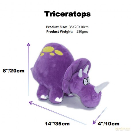 VACHICHI Stuffed Animal Stegosaurous, Plushie Dinosaurs, Plush Toy Dinosaur, Dino Plushie, Gifts for Boys Girls Toddler Birthday, Valentines Day Chirstmas (Triceratops)