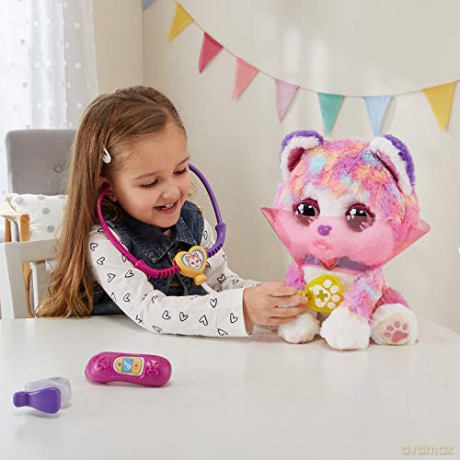 VTech Hope the Rainbow Husky, Interactive Soft Toy for Children, Soft Plush for Sensory Play, Cute Dog Plush Toy for Girls and Boys Aged 3 + Years, English Version