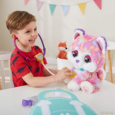 VTech Hope the Rainbow Husky, Interactive Soft Toy for Children, Soft Plush for Sensory Play, Cute Dog Plush Toy for Girls and Boys Aged 3 + Years, English Version