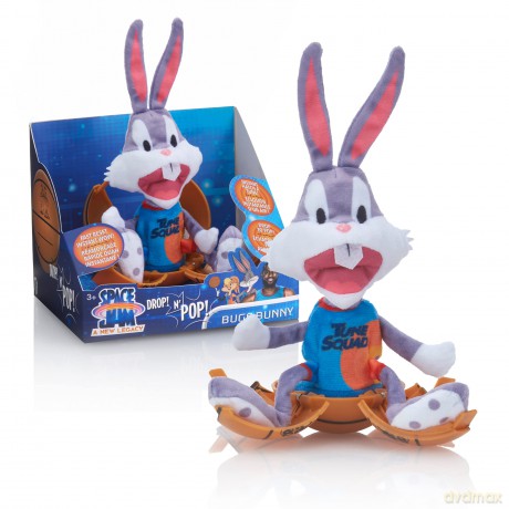 WOW! STUFF Drop n Bugs Bunny Space Jam: A New Legacy Basketball Pop-up Plush | Official Film Collectables, Toys and Gifts for Boys and Girls, Aged 5