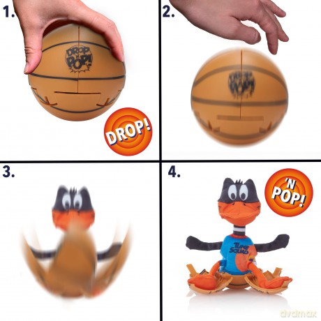 WOW! STUFF Drop n Daffy Duck Space Jam: A New Legacy | Basketball Pop-up Plush | Official Film Collectables, Toys and Gifts for Boys and Girls, Aged 5