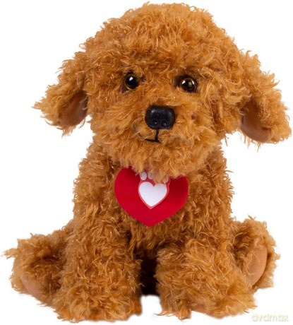 Waffle the Wonder Dog 539 3401 Soft Toy with Sound, Brown