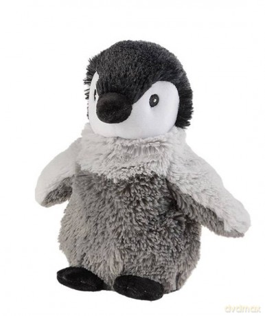 Warmies - Microwavable Plush, with Soothing Lavender Scent - Penguin, Grey (Grau Grau)