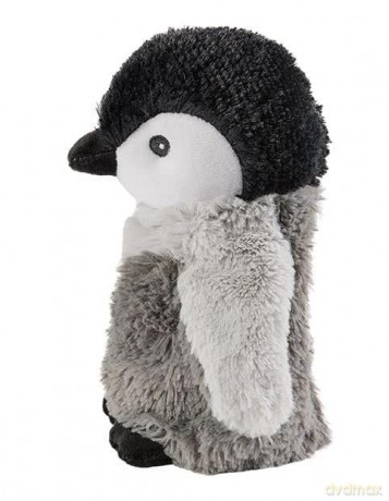 Warmies - Microwavable Plush, with Soothing Lavender Scent - Penguin, Grey (Grau Grau)