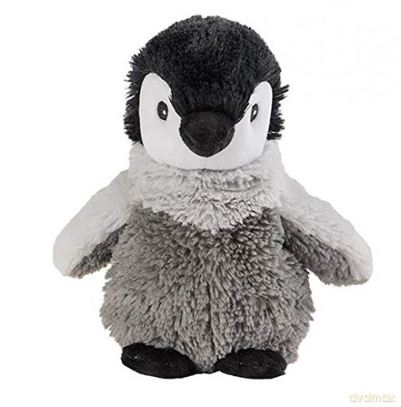 Warmies - Microwavable Plush, with Soothing Lavender Scent - Penguin, Grey (Grau Grau)