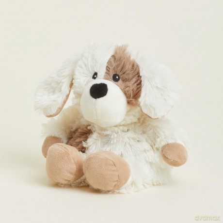 Warmies Junior Puppy Microwavable Plush, Weighted Teddy Slightly Scented with Dried French Lavender for Anxiety and Relaxation, Wheat Bag Microwavable