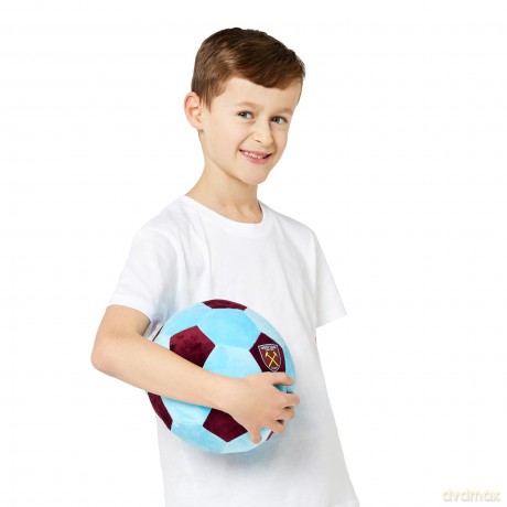 West Ham FC Officially Licensed Plush Football - 22 cm Soft Toy Pillow - Fluffy Stuffed Football Ideal for Kids and Adults - Perfect Sports Gift for Hammers