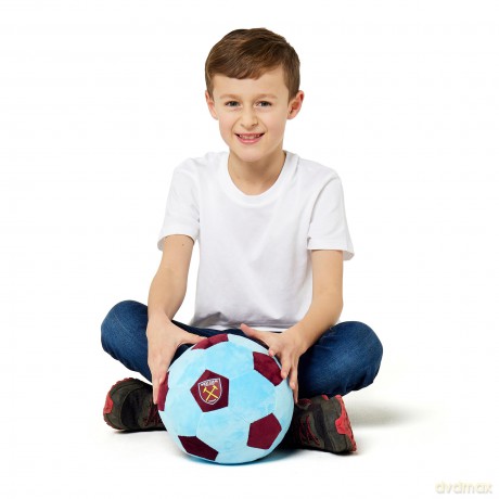 West Ham FC Officially Licensed Plush Football - 22 cm Soft Toy Pillow - Fluffy Stuffed Football Ideal for Kids and Adults - Perfect Sports Gift for Hammers