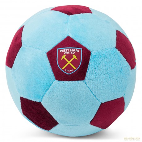 West Ham FC Officially Licensed Plush Football - 22 cm Soft Toy Pillow - Fluffy Stuffed Football Ideal for Kids and Adults - Perfect Sports Gift for Hammers