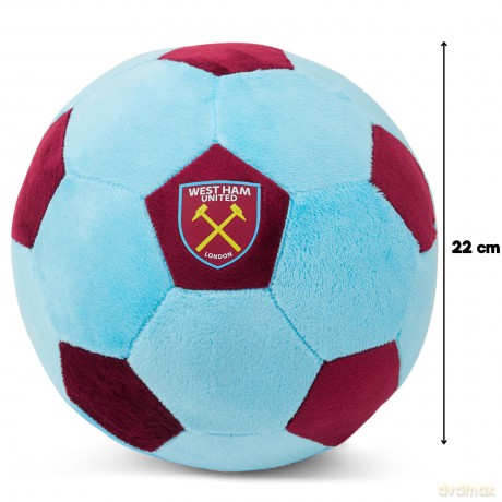 West Ham FC Officially Licensed Plush Football - 22 cm Soft Toy Pillow - Fluffy Stuffed Football Ideal for Kids and Adults - Perfect Sports Gift for Hammers