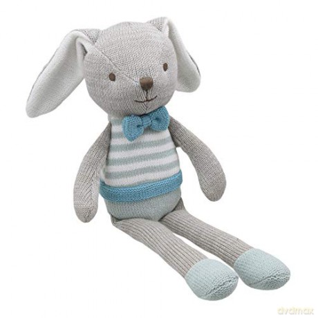 Wilberry - Knitted - Blue Bunny Soft Toy - WB004324