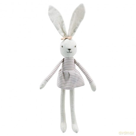Wilberry - Linen - Hare in Dress Soft Toy - WB004221, Medium, Leinen