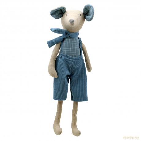 Wilberry - Linen - Large Blue Mouse Soft Toy - WB004232