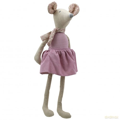 Wilberry - Linen - Large Pink Mouse Soft Toy - WB004233