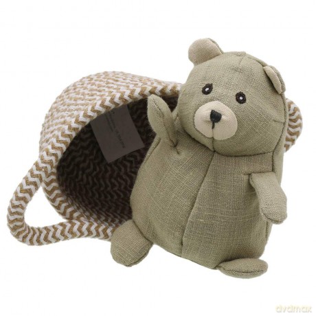 Wilberry - Pets in Baskets - Bear Soft Toy - WB001802, Medium