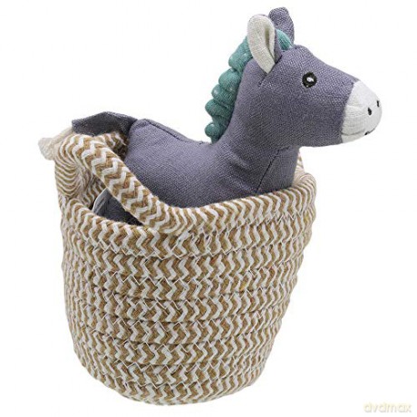 Wilberry - Pets in Baskets - Donkey Soft Toy - WB001801