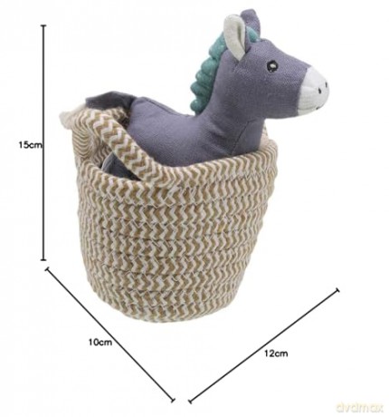 Wilberry - Pets in Baskets - Donkey Soft Toy - WB001801