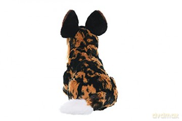 Wild Republic 10830 African Wild Dog Plush Soft Toy, Brown/Black, 20 cm