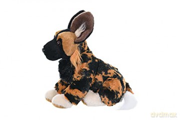 Wild Republic 10830 African Wild Dog Plush Soft Toy, Brown/Black, 20 cm