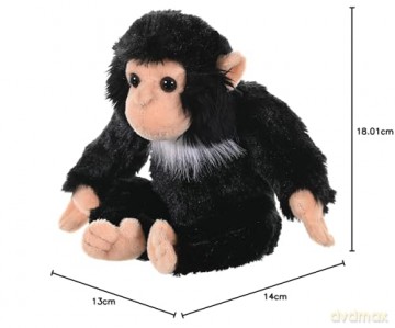 Wild Republic 10834 Baby Chimpanzee Cuddlekins Mini, 20 cm