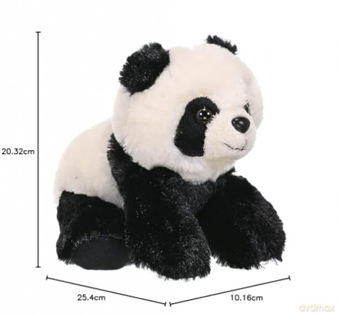 Wild Republic 10842 Panda Baby Plush Soft, Cuddlekins Cuddly Toys, Gifts for Kids 20 cm, Black-White