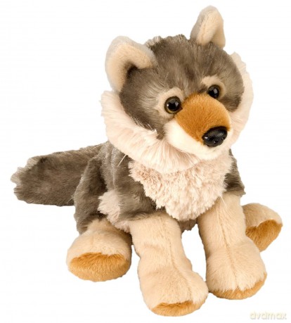 Wild Republic 10852 Wolf Plush, Cuddlekins Cuddly Soft Toys, Kids Gifts, 20 cm,Brown