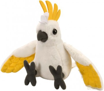 Wild Republic 10859 Cockatoo Plush Soft, Cuddlekins Cuddly Toys, Gifts for Kids 20cm, White