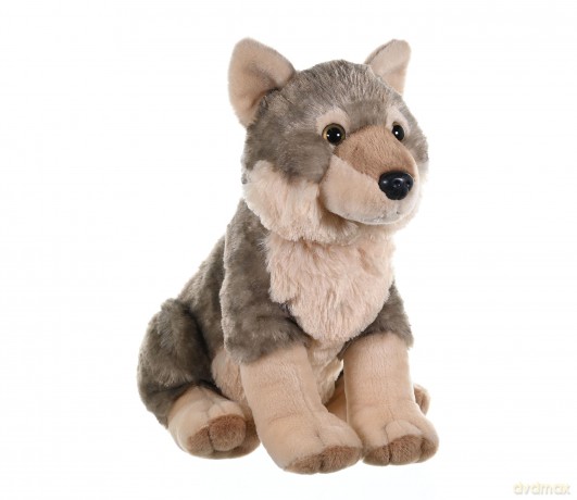 Wild Republic 10963 Wolf Plush, Cuddlekins Cuddly Soft Toys, Kids Gifts, 30 cm,Grey