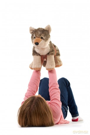 Wild Republic 10963 Wolf Plush, Cuddlekins Cuddly Soft Toys, Kids Gifts, 30 cm,Grey