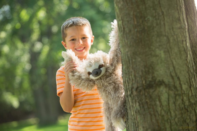 Wild Republic 12257 Sloth Plush, Soft Toy, Cuddlekins, Grey, 30 cm