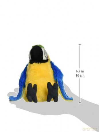 Wild Republic 12292 Parrot Plush, Cuddlekins Cuddly Soft Toys, Kids Gifts, 20 cm Mini, Blue Yellow Macaw