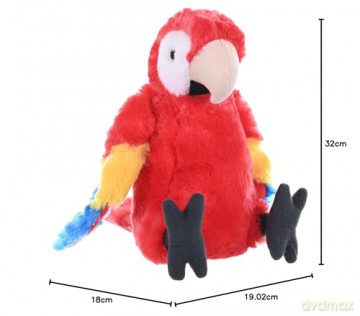 Wild Republic 12293 Scarlet Macaw Animals Cuddlekins Mini, 20 cm