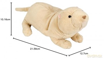 Wild Republic 12295 cuddlekins-mini naked mole rat 8" Stuffed Animal Plush Toy,Black