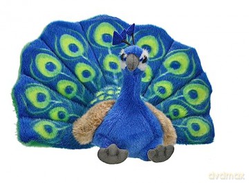 Wild Republic 13811 Peacock Plush, Cuddlekins Cuddly Soft Toys, Kids Gifts, 20 cm Mini