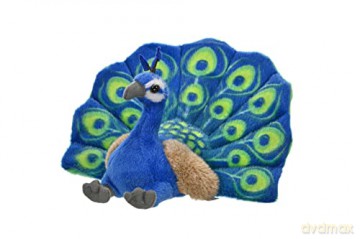 Wild Republic 13811 Peacock Plush, Cuddlekins Cuddly Soft Toys, Kids Gifts, 20 cm Mini